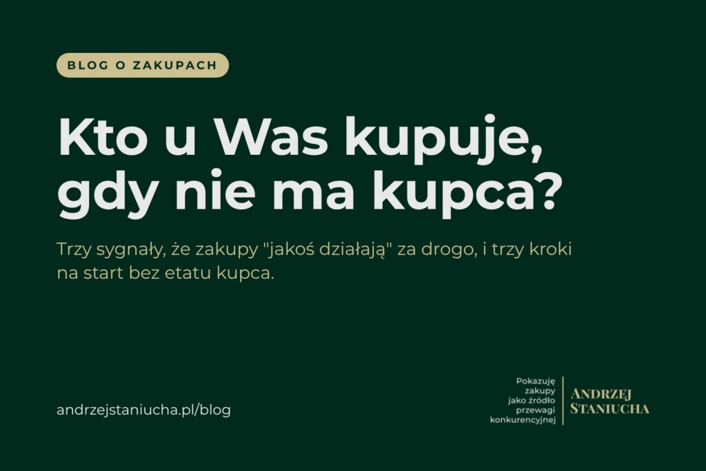 Kto u Was kupuje, gdy nie ma kupca